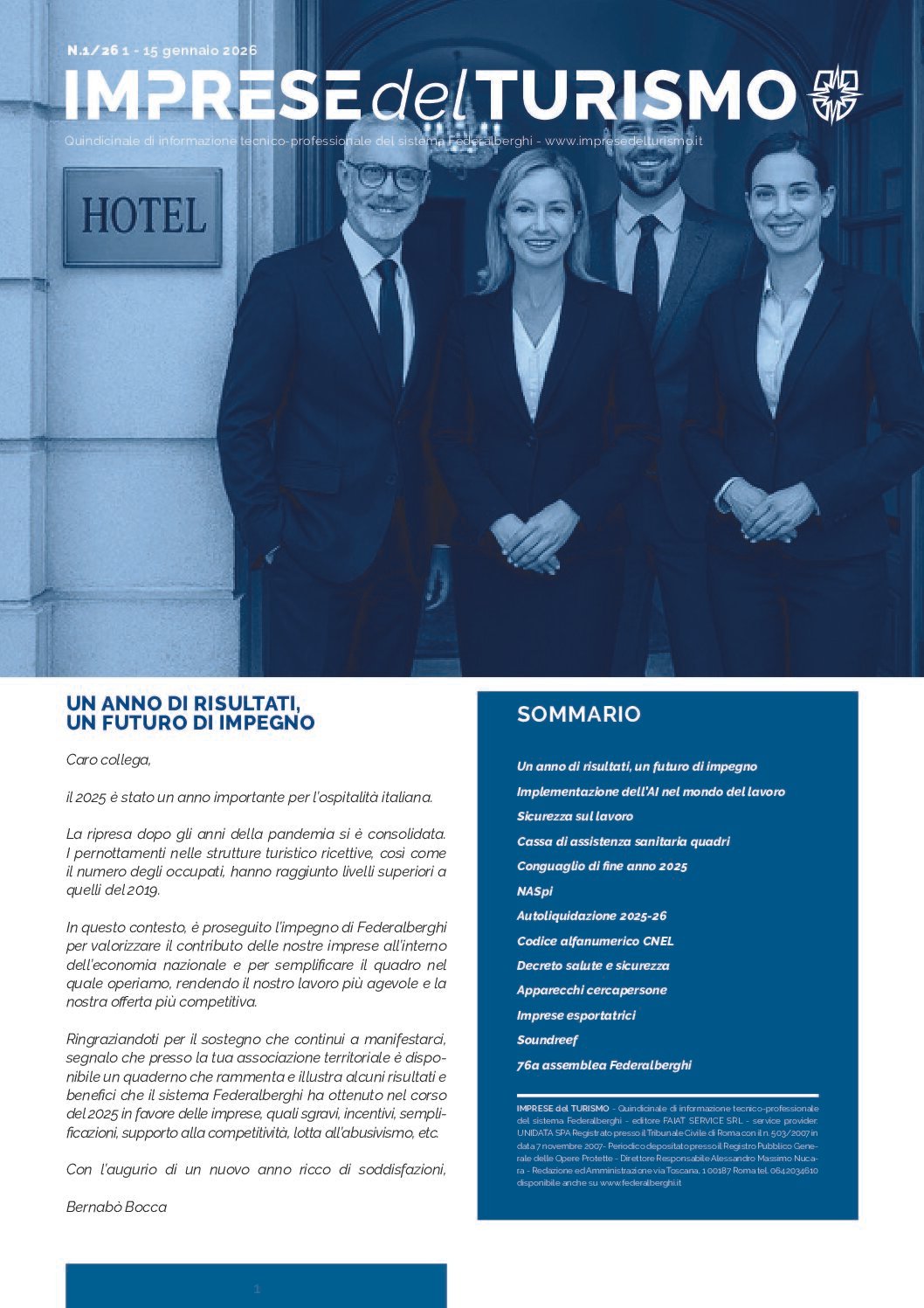 Imprese del Turismo 1/2026